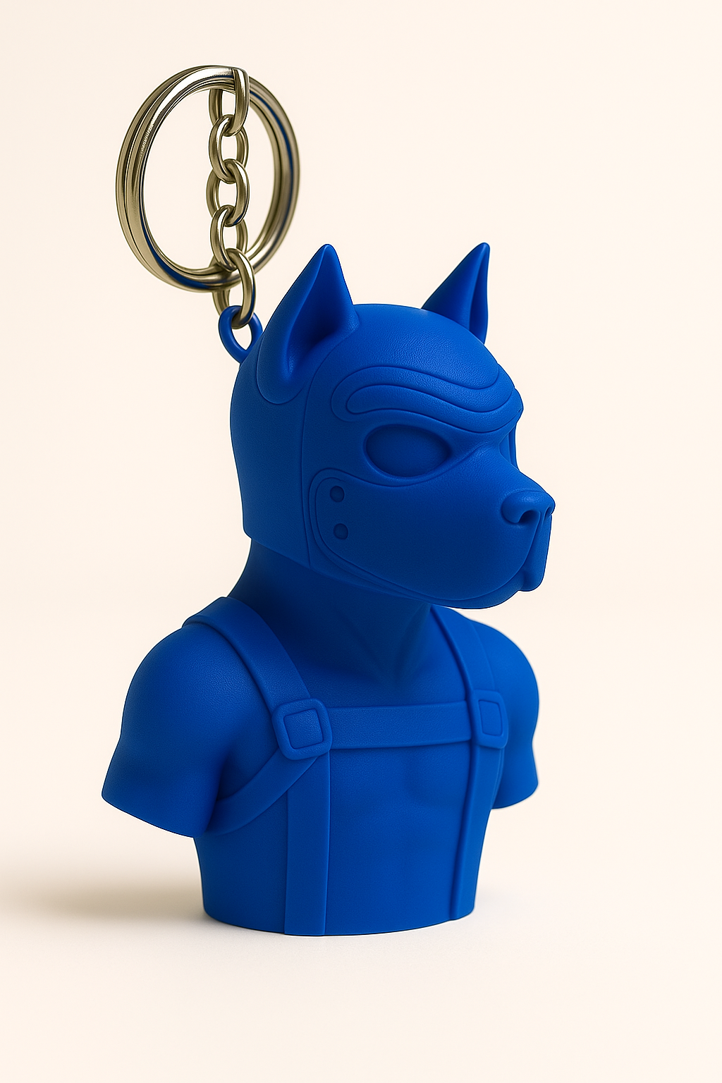 Puppy Play Keychain – Bold Dog Mask Bust in Multiple Colors