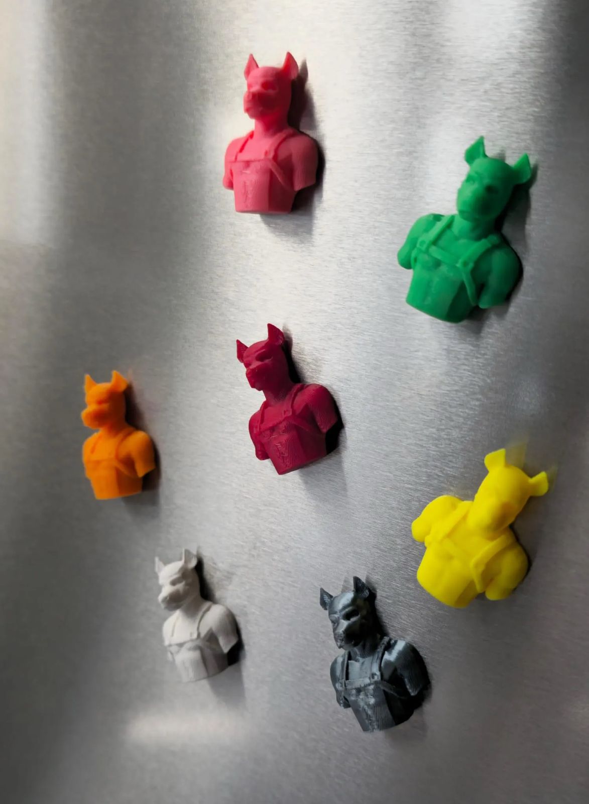 Puppy Magnet – Fun Fridge Decor | Colorful Bust Magnet for Puppy Play Lovers | Locker or Fridge Magnet Gift