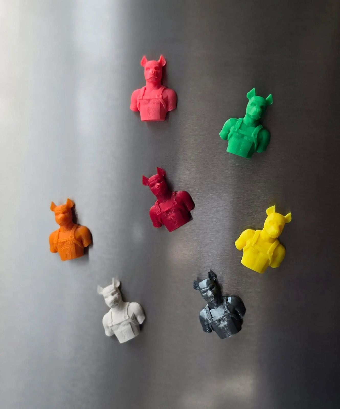 Puppy Magnet – Fun Fridge Decor | Colorful Bust Magnet for Puppy Play Lovers | Locker or Fridge Magnet Gift
