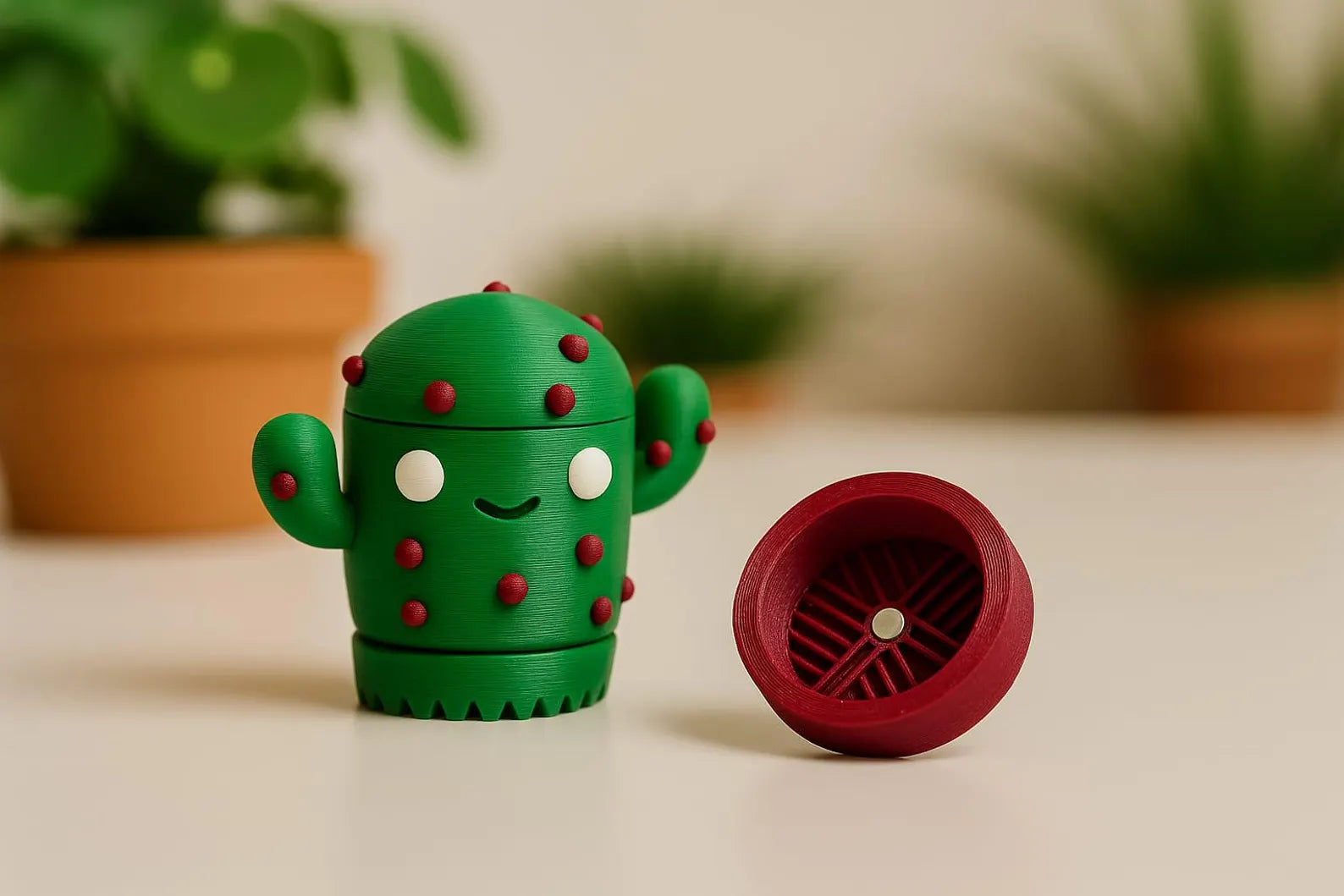 Cute Cactus Grinder – Decorative Mini Accessory with Hidden Function